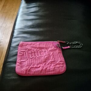Juicy Couture Vibrant Pink Quilted Wristlet